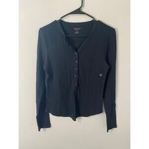 New American Eagle‎ Women's Long Sleeve Henley Shirt, Size Large